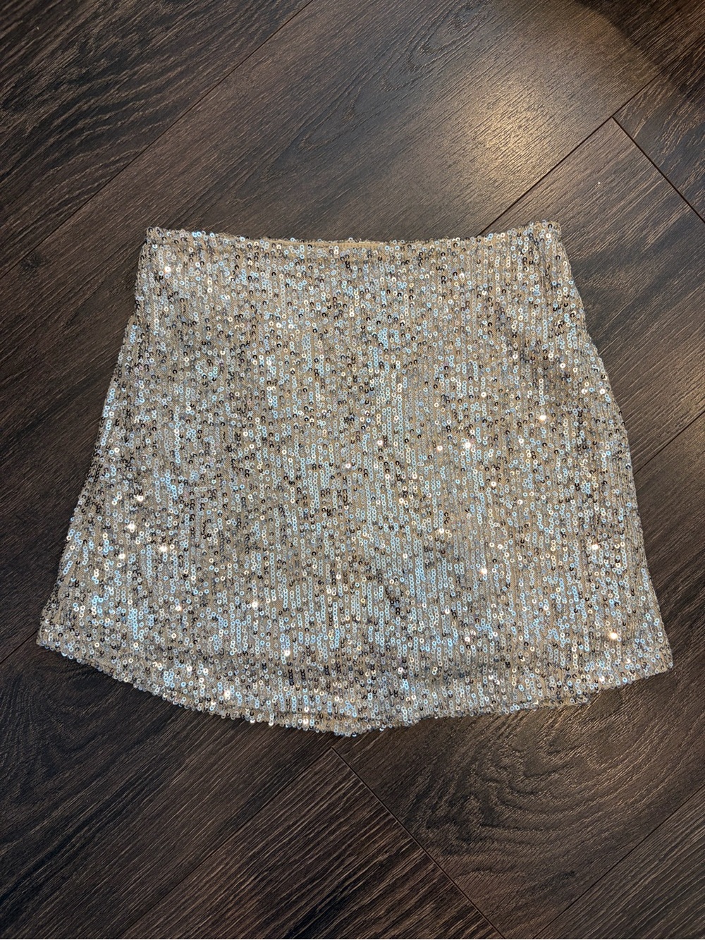 Gold Sequin Sparkly Elastic Waist girls Skirt